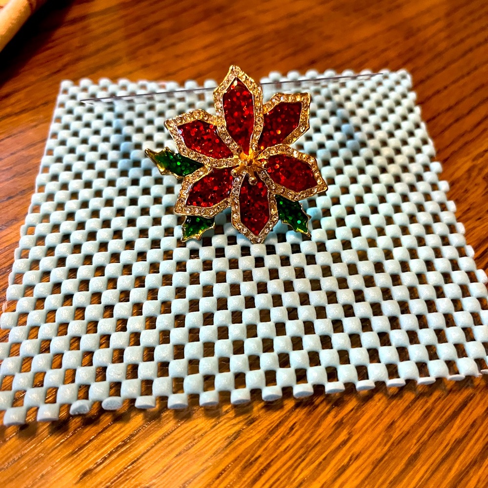 Pointsetta brooch